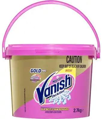 BIG W Vanish NapiSan Gold Pro Oxi Action Stain Remover Powder 2.7kg offer