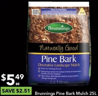 Ritchies Brunnings Pine Bark Mulch 25L offer