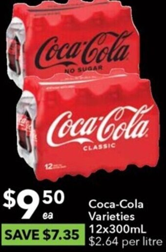 Ritchies Coca-Cola Varieties 12x300mL offer