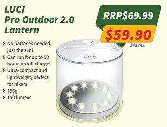 Tentworld LUCI Pro Outdoor 2.0 Lantern offer