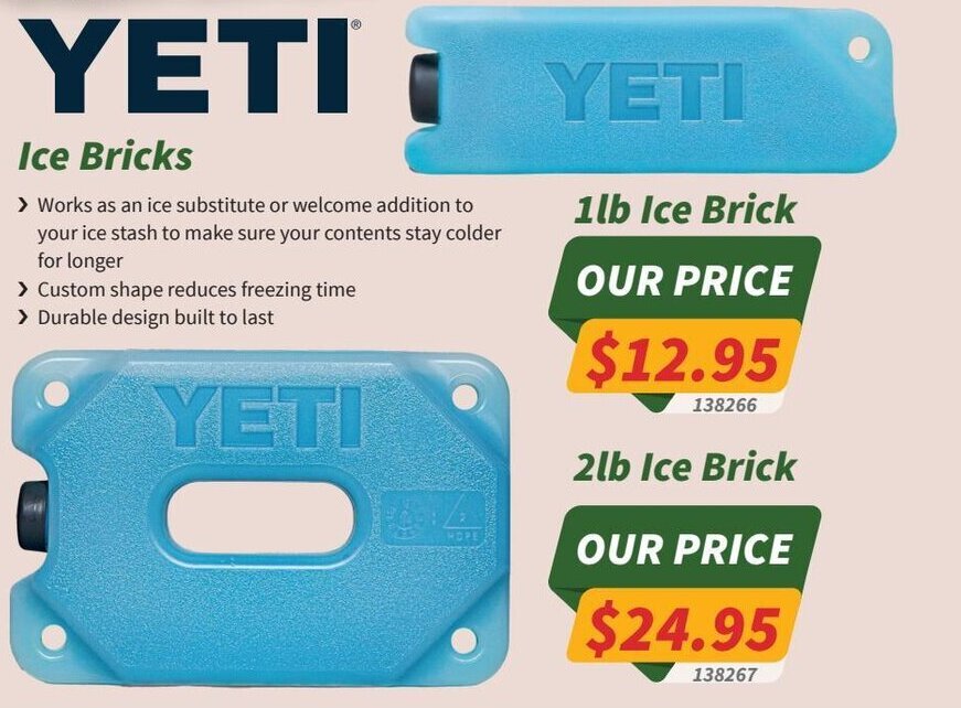 YETI Ice Bricks 1lb Ice Brick offer at Tentworld