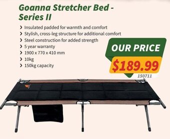 Goanna Stretcher Bed - Series II