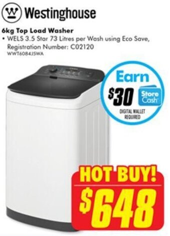 The Good Guys 6kg Top Load Washer offer