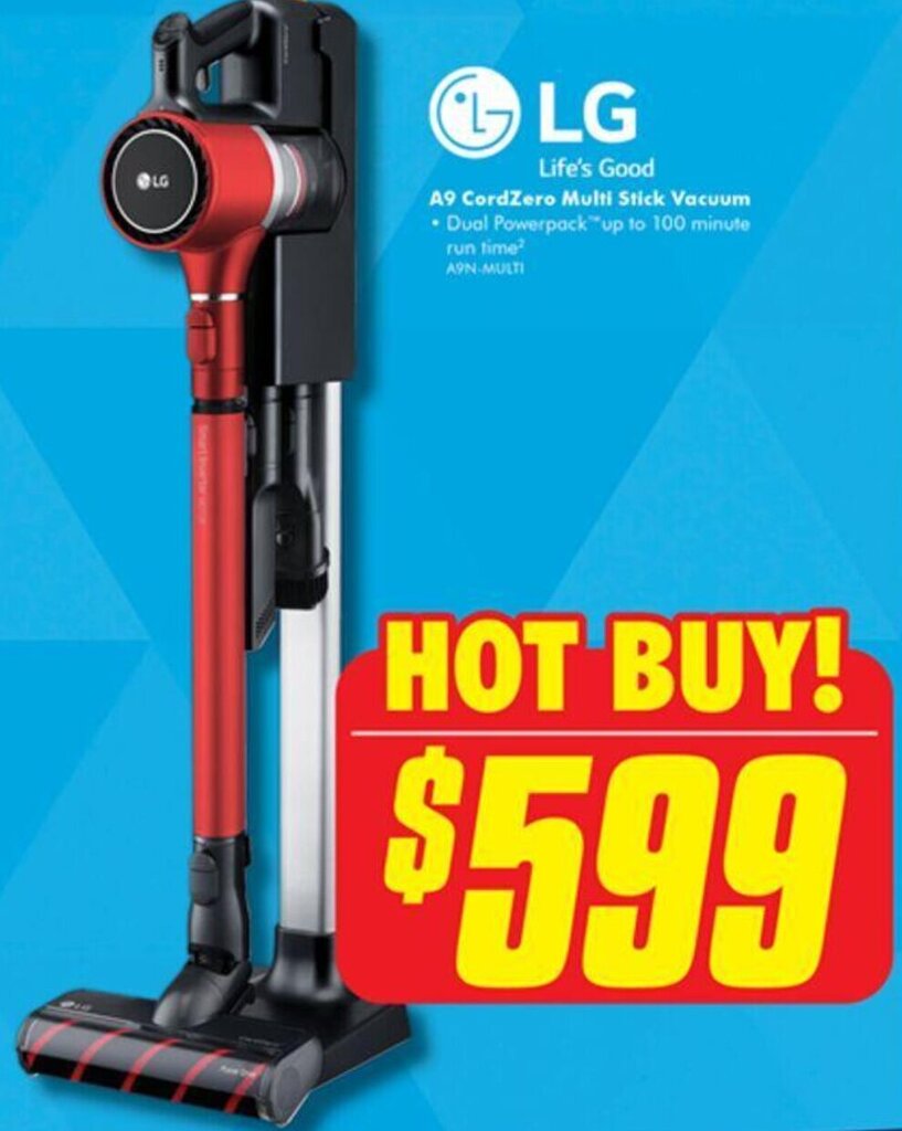 LG A9 CordZero Multi Stick Vacuum offer at The Good Guys