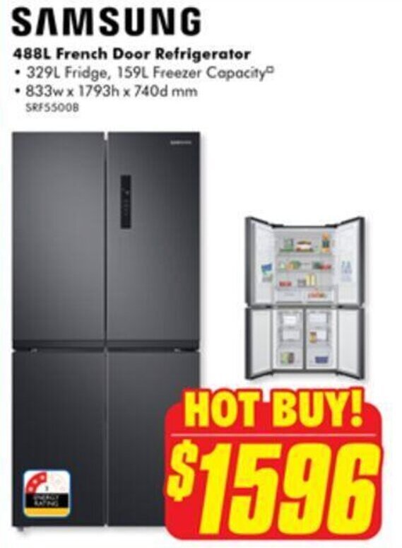 488L French Door Refrigerator offer at The Good Guys