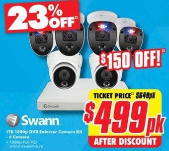 The Good Guys 1TB 1080p DVR Enforcer Camera Kit - 6 Camera offer