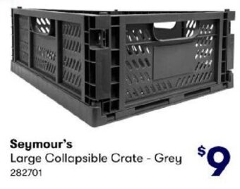 BIG W Seymour's Large Collapsible Crate - Grey offer