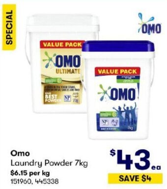 BIG W Omo Laundry Powder 7kg offer