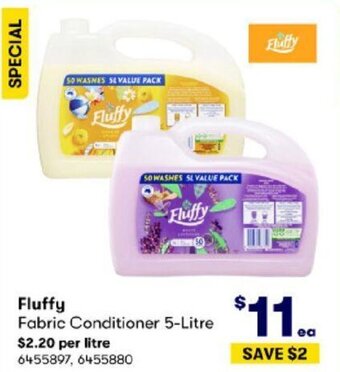 BIG W Fluffy Fabric Conditioner 5-Litre offer