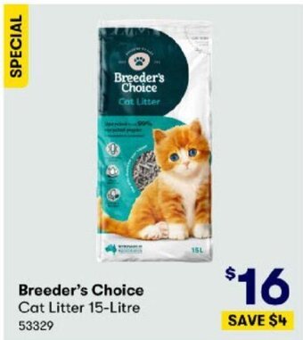 BIG W Breeder's Choice Cat Litter 15-Litre offer