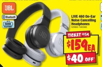 JB Hi-Fi LIVE 460 On-Ear Noise Cancelling Headphones offer