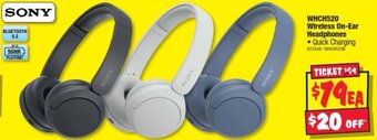 WHCH520 Wireless On-Ear Headphones