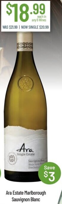 Chambers Cellars Ara Estate Marlborough Sauvignon Blanc offer