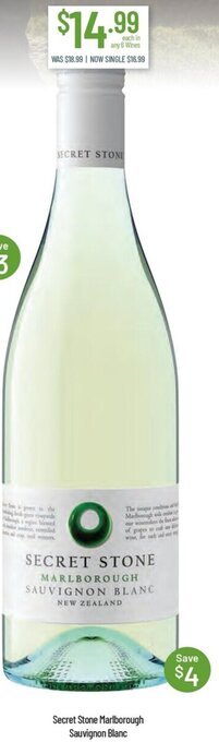 Secret Stone Marlborough Sauvignon Blanc