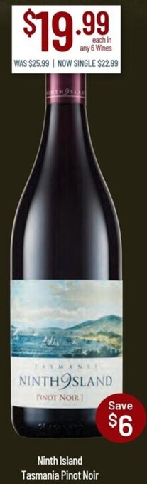 Chambers Cellars Ninth Island Tasmania Pinot Noir offer