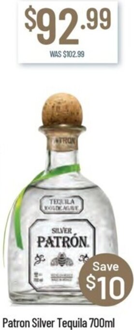 Patron Silver Tequila 700ml