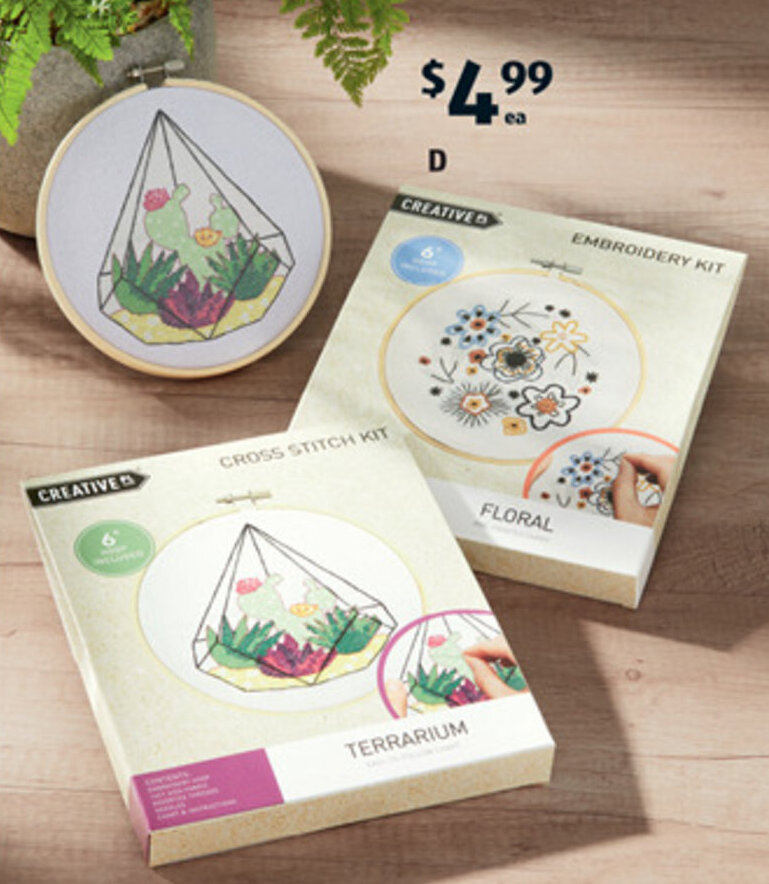D Embroidery or Cross Stitch Kits offer at ALDI