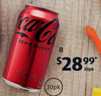 ALDI B Coca-Cola Zero Sugar 30 x 375ml offer