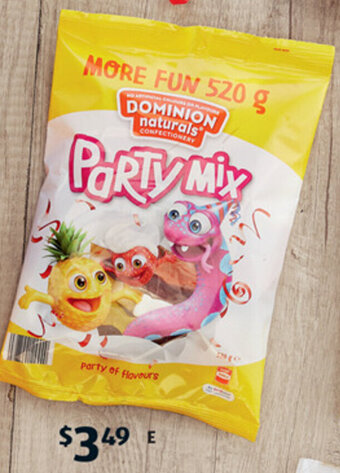 ALDI E Dominion Naturals Party Mix 520g offer
