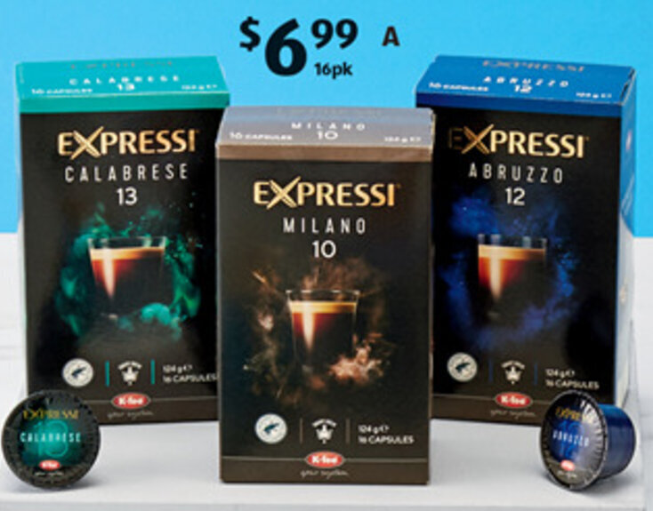 A Expressi Coffee Capsules 16pk offer at ALDI