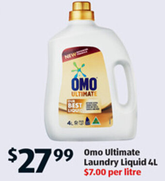 ALDI Omo Ultimate Laundry Liquid 4L offer