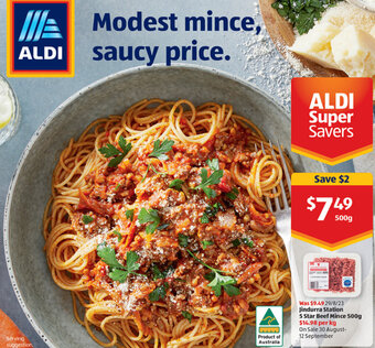 ALDI Jindurra Station 5 Star Beef Mince 500g offer
