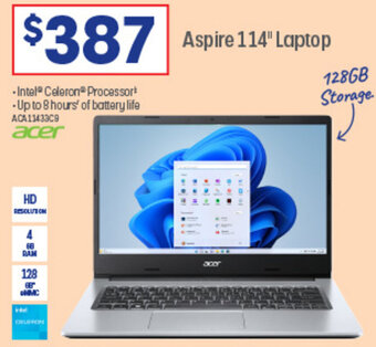 Make your bigger thing happen with low prices every day. Aspire 114 Laptop