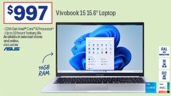 Officeworks Vivobook 15 15.6" Laptop offer