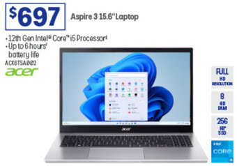 Officeworks Aspire 315.6"Laptop offer