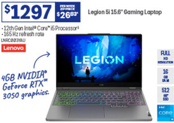 Officeworks Legion 5i 15.6" Gaming Laptop offer