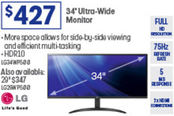 34' Ultra-Wide Monitor