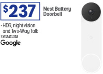 Officeworks Nest Battery Doorbell offer