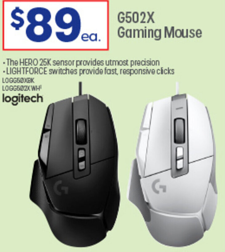 G502X Gaming Mouse offer at Officeworks