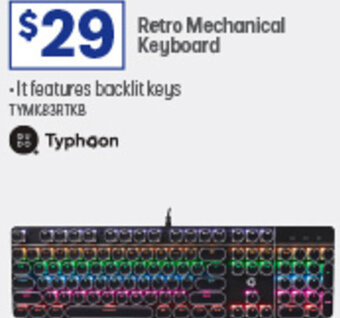 Officeworks Retro Mechanical Keyboard offer