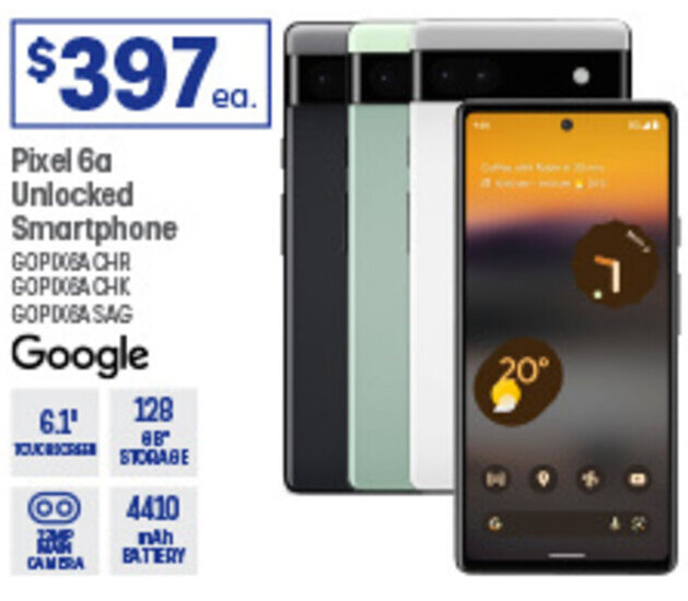 Pixel 60 Unlocked Smartphone offer at Officeworks