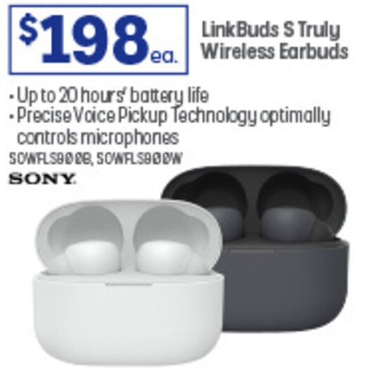 LinkBuds S Truly Wireless Earbuds offer at Officeworks