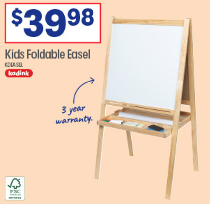 Kids Foldable Easel offer at Officeworks