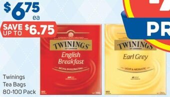 Foodland Twinings Tea Bags 80-100 Pack offer