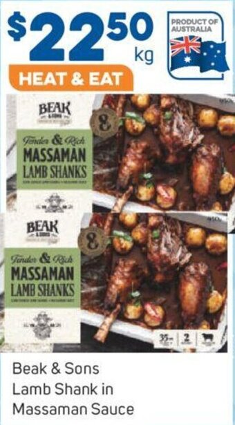 Foodland Beak & Sons Lamb Shank in Massaman Sauce offer