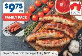 Foodland Slape & Sons BBQ Sausages 1.5kg offer