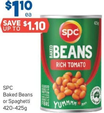 Foodland SPC Baked Beans or Spaghetti 420-425g offer