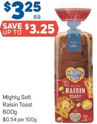 Foodland Mighty Soft Raisin Toast 600g offer