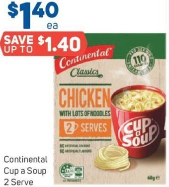 Foodland Continental Cup a Soup 2 Serve offer