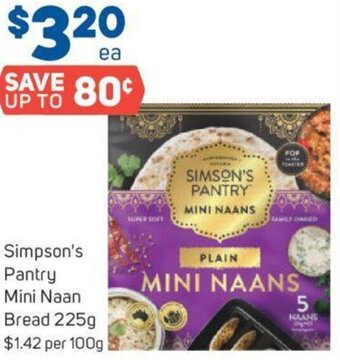 Simpson's Pantry Mini Naan Bread 225g