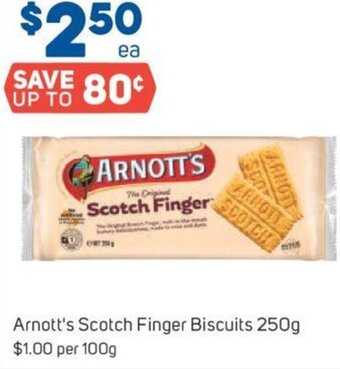 Foodland Arnott's Scotch Finger Biscuits 250g offer