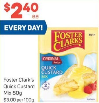 Foodland Foster Clark's Quick Custard Mix 80g offer