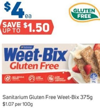 Foodland Sanitarium Gluten Free Weet-Bix 375g offer