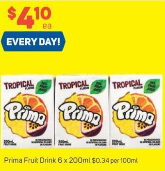 Foodland Prima Fruit Drink 6 x 200ml offer