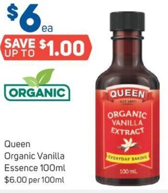 Foodland Queen Organic Vanilla Essence 100ml offer