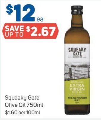 Foodland Squeaky Gate Olive Oil 750ml offer